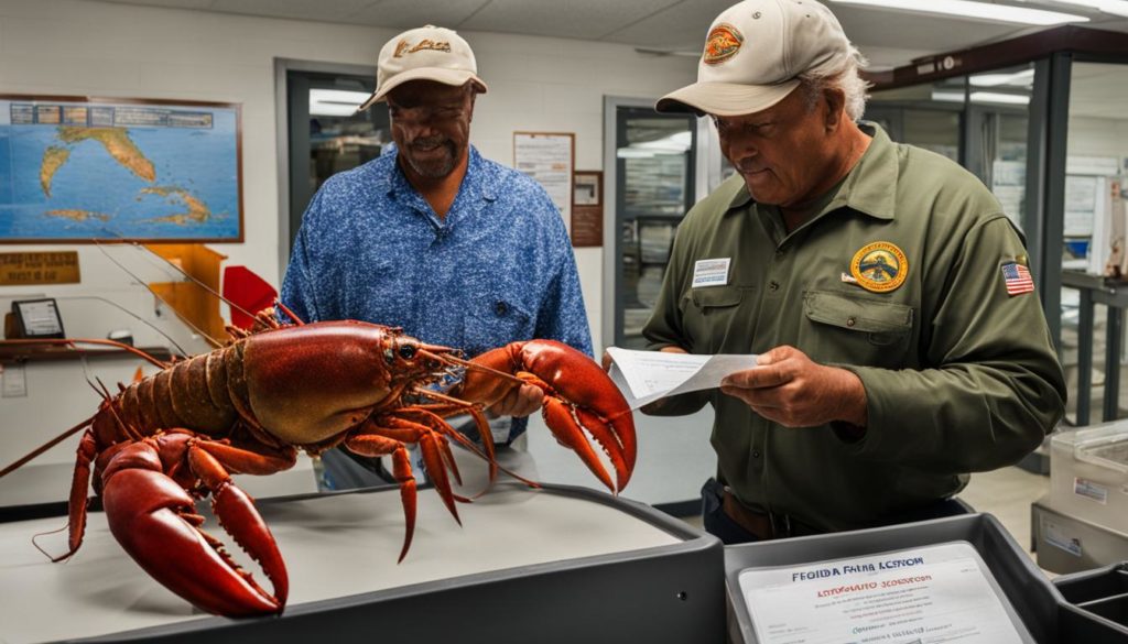 Getting a lobster fishing license in Florida
